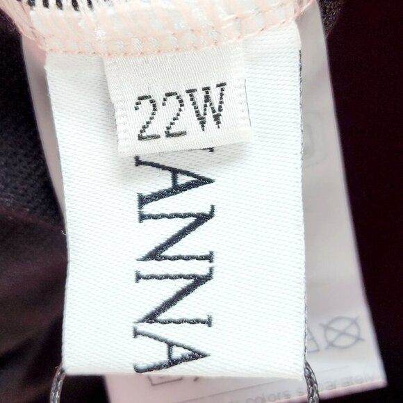 Plus Size 22W Pink V-Neck Crop Top Flutter Sleeves Front Knot Hanna Nikole - Picture 3 of 10